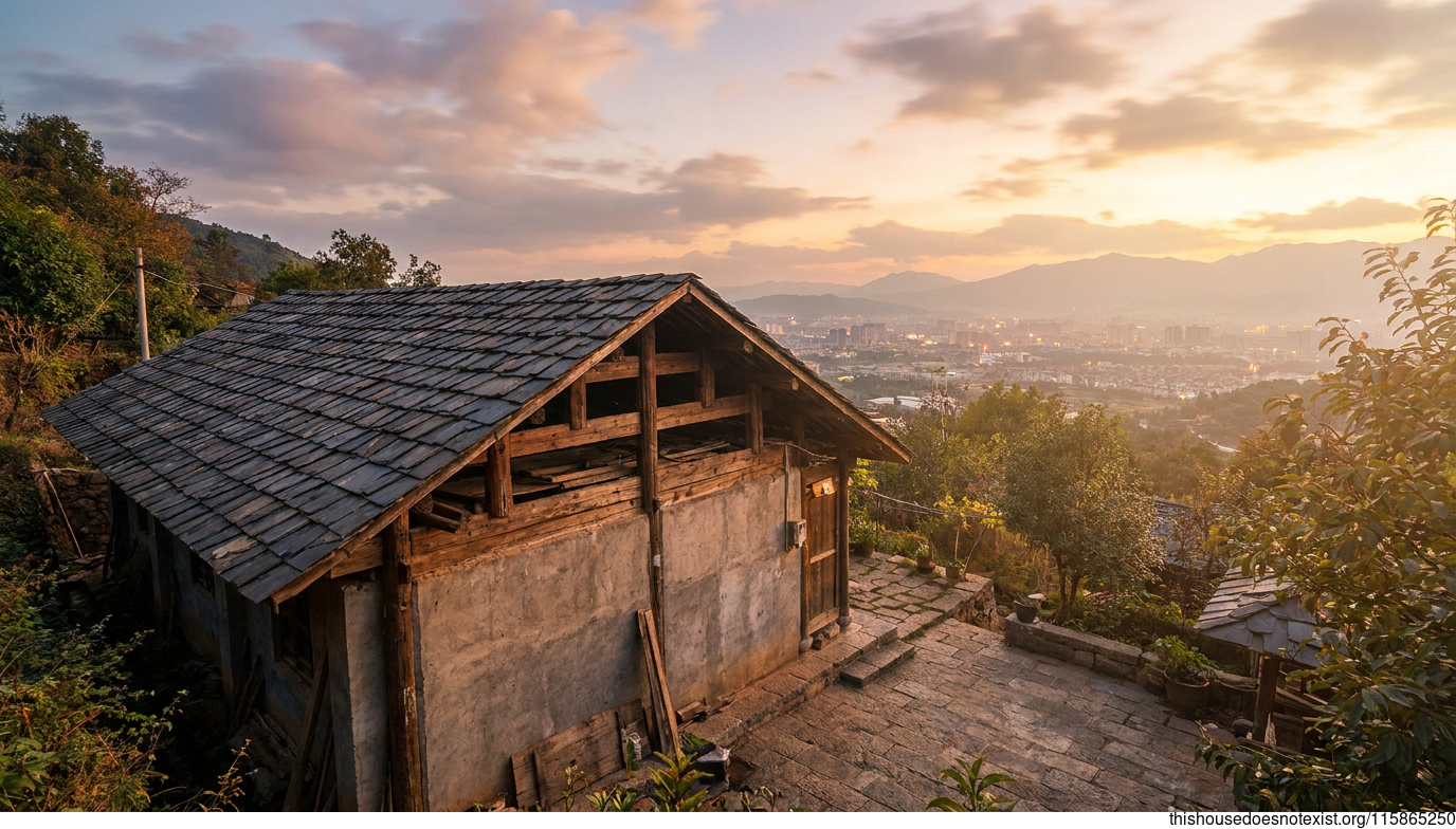 Modern Kunming Triangular Slate Retreat
