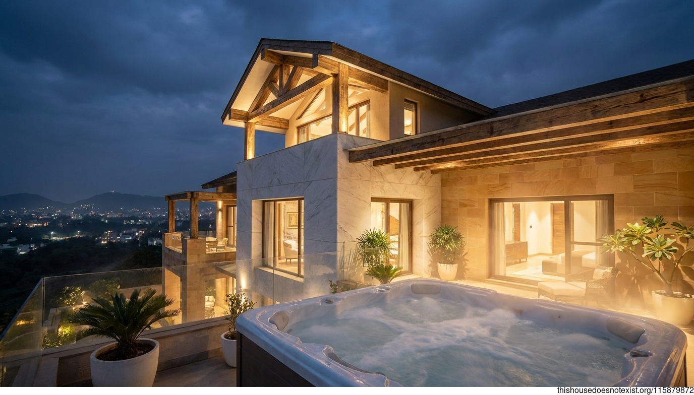 Mediterranean Modern Night Retreat Ranchi