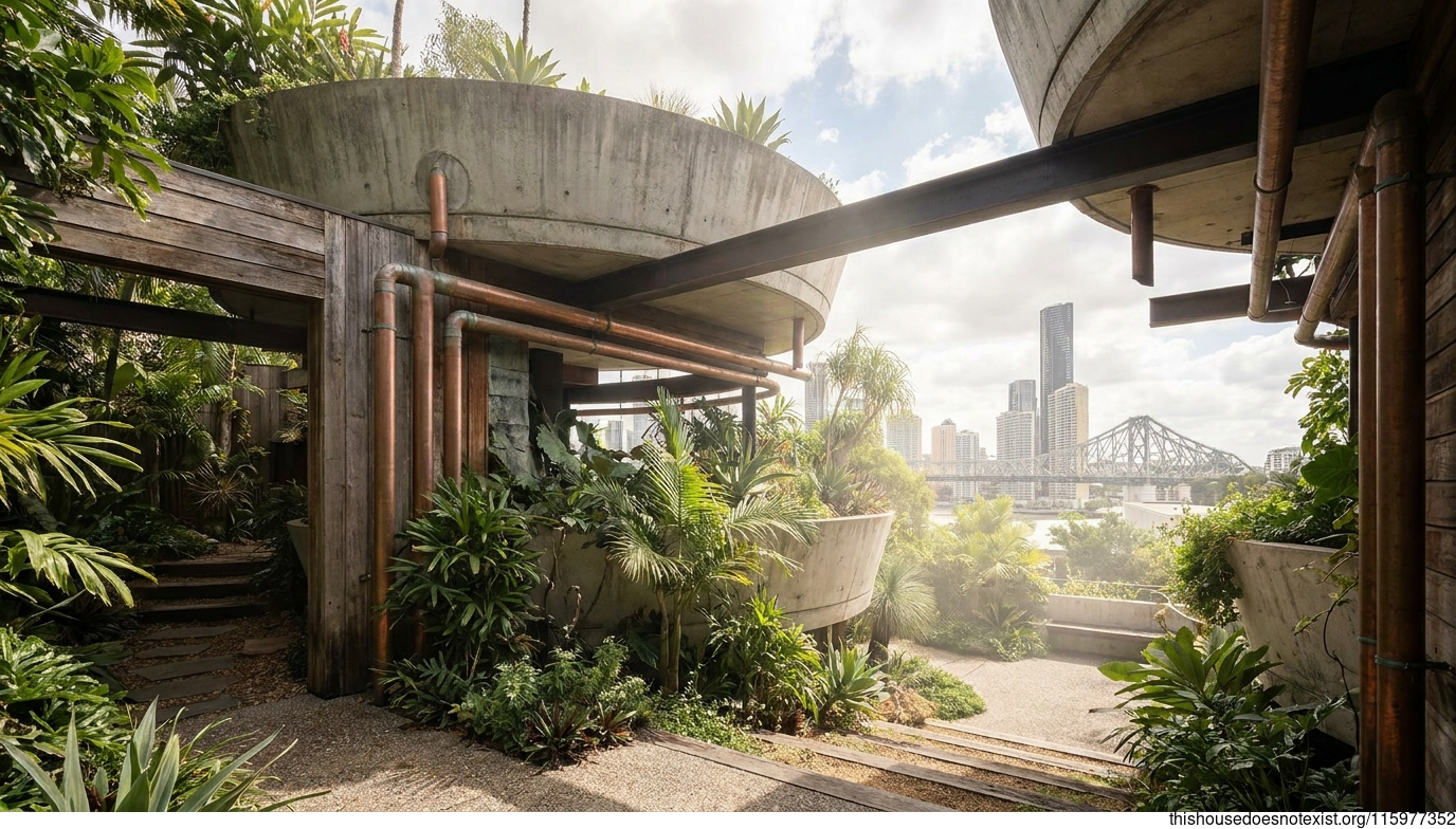 Brisbane Brutalist Copper Garden