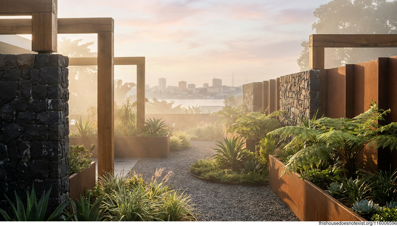 Mid-Century Modern Minimalist Garden