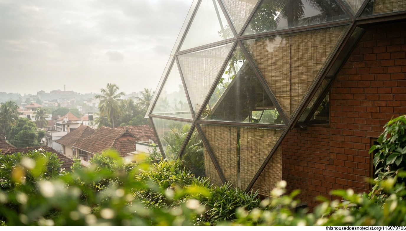 Tropical Maximalist Triangular Home