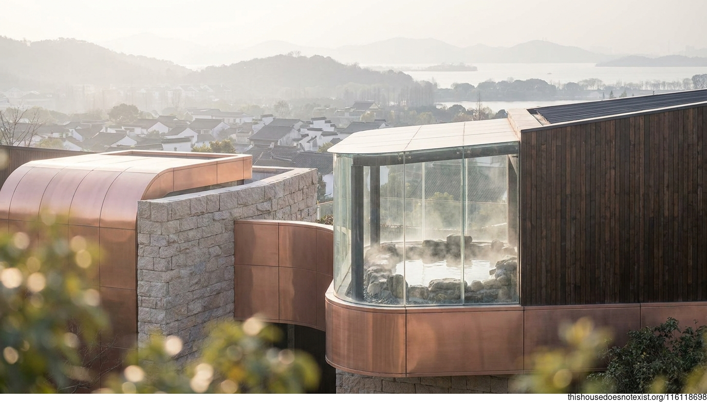 Wuxi Futuristic Copper Cedar Retreat