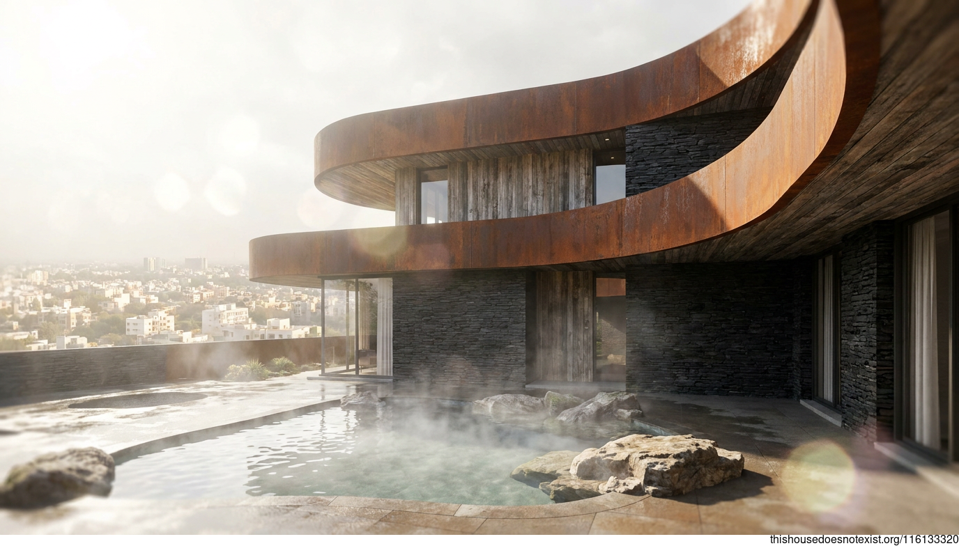 Corten Curves Over Rajkot's Hot Springs