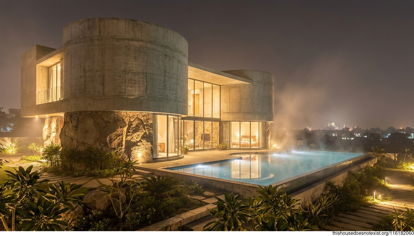 Modern Industrial Agra Nightscape