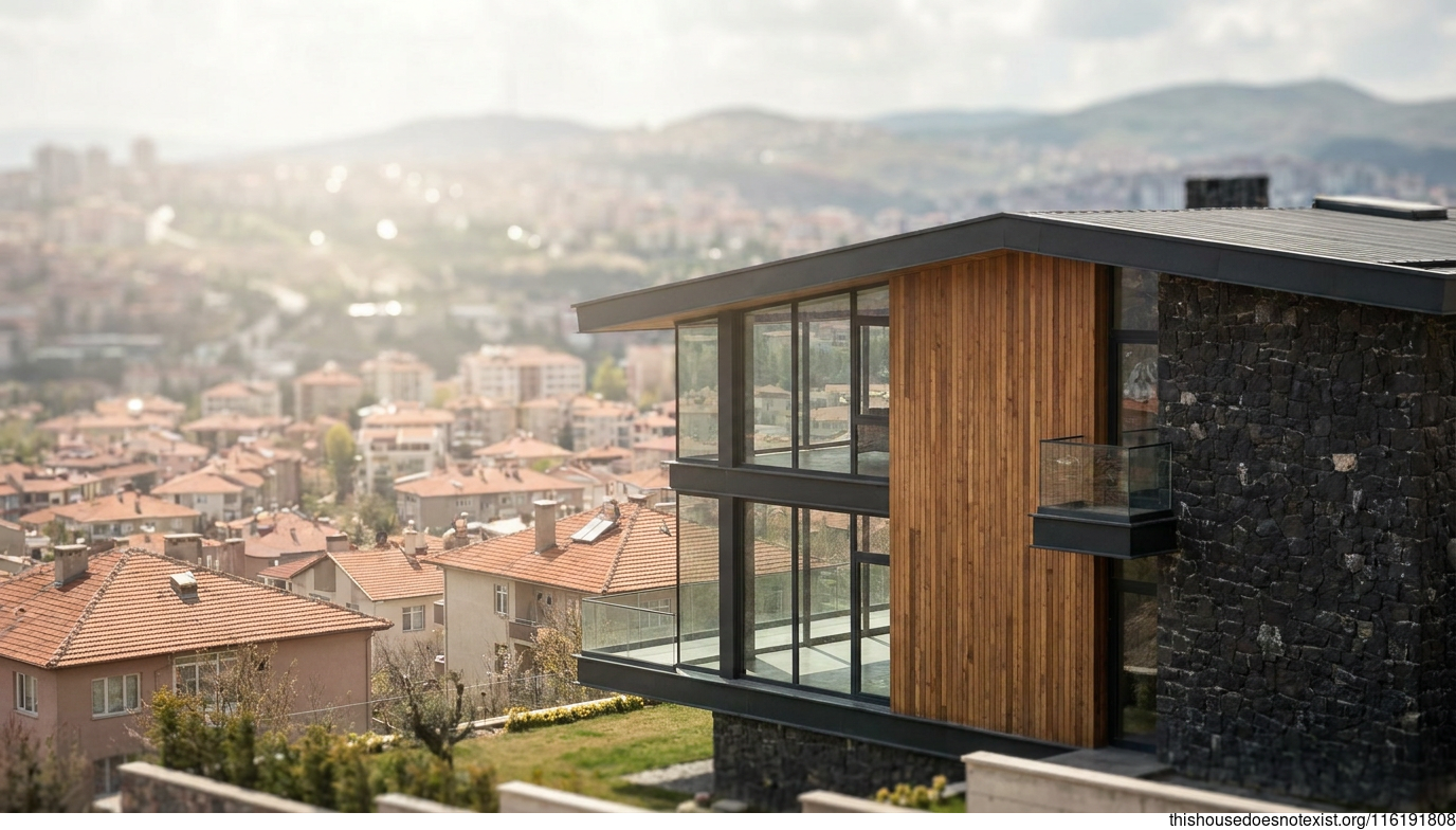 Modern Rectangular Glass-Wood Home