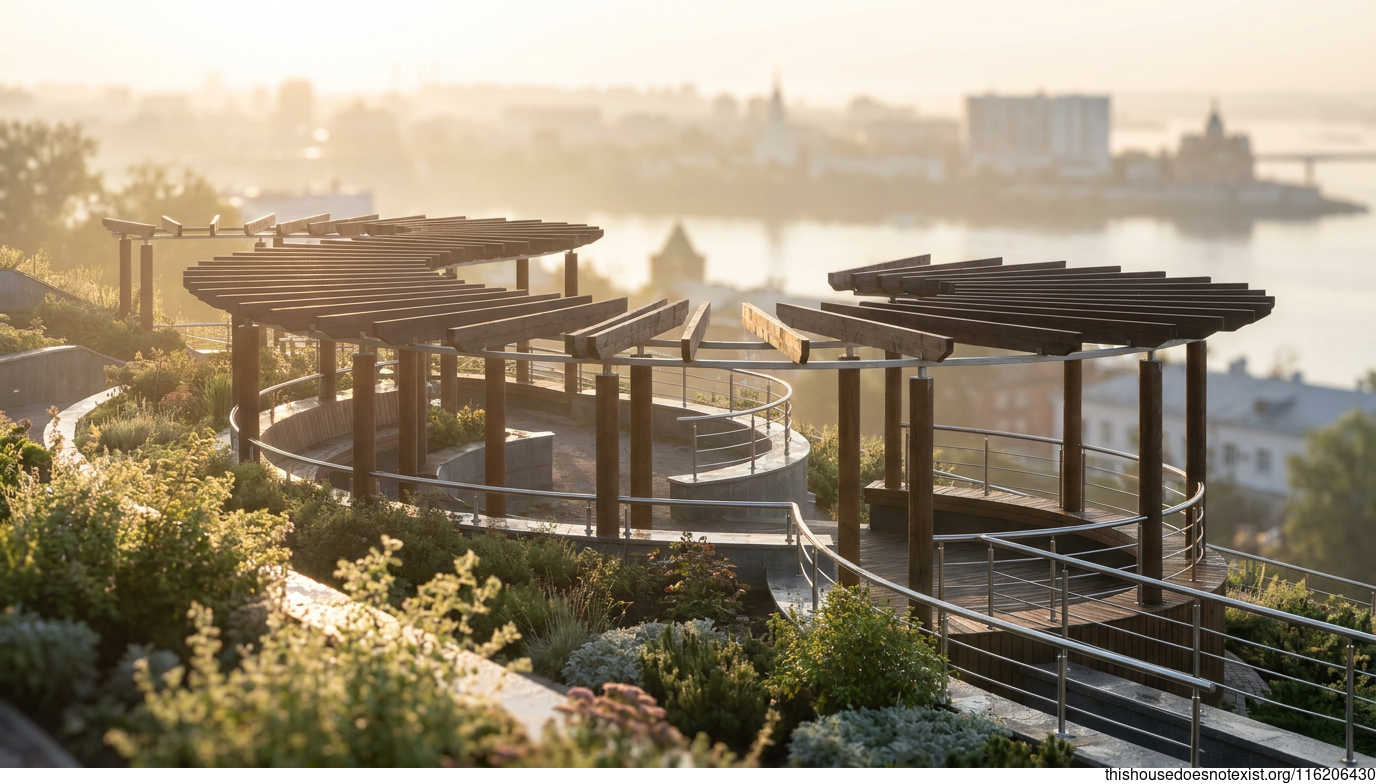 Modern Cedar Steel Garden