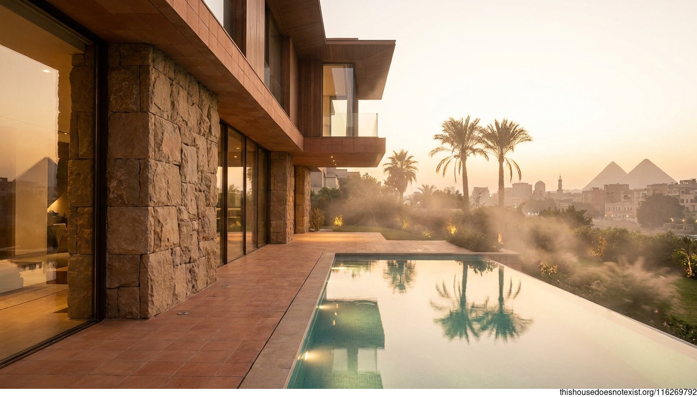 Eco-Modern Sunset Villa in Cairo