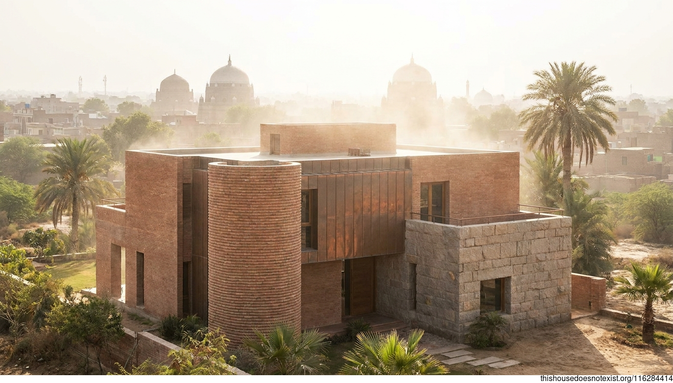 Sustainable Terracotta Residence