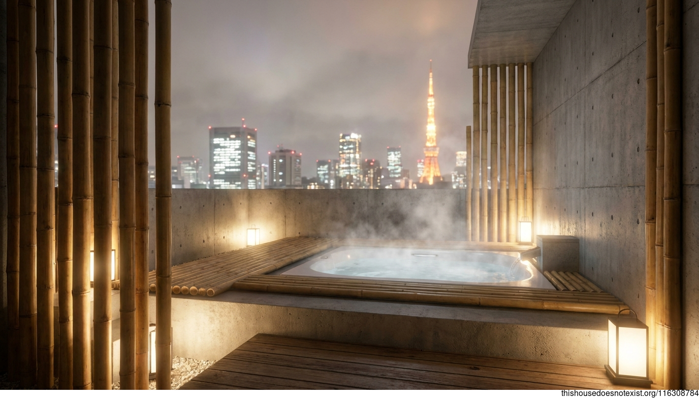 Industrial Bamboo Garden Night Retreat