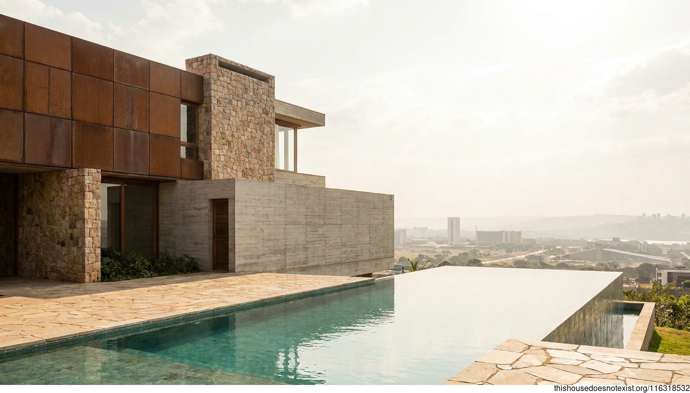 Corten Mediterranean Home in Brasilia