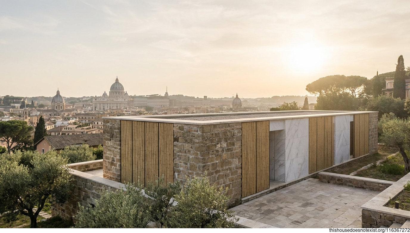 Modern Minimalist Roman Stone Residence