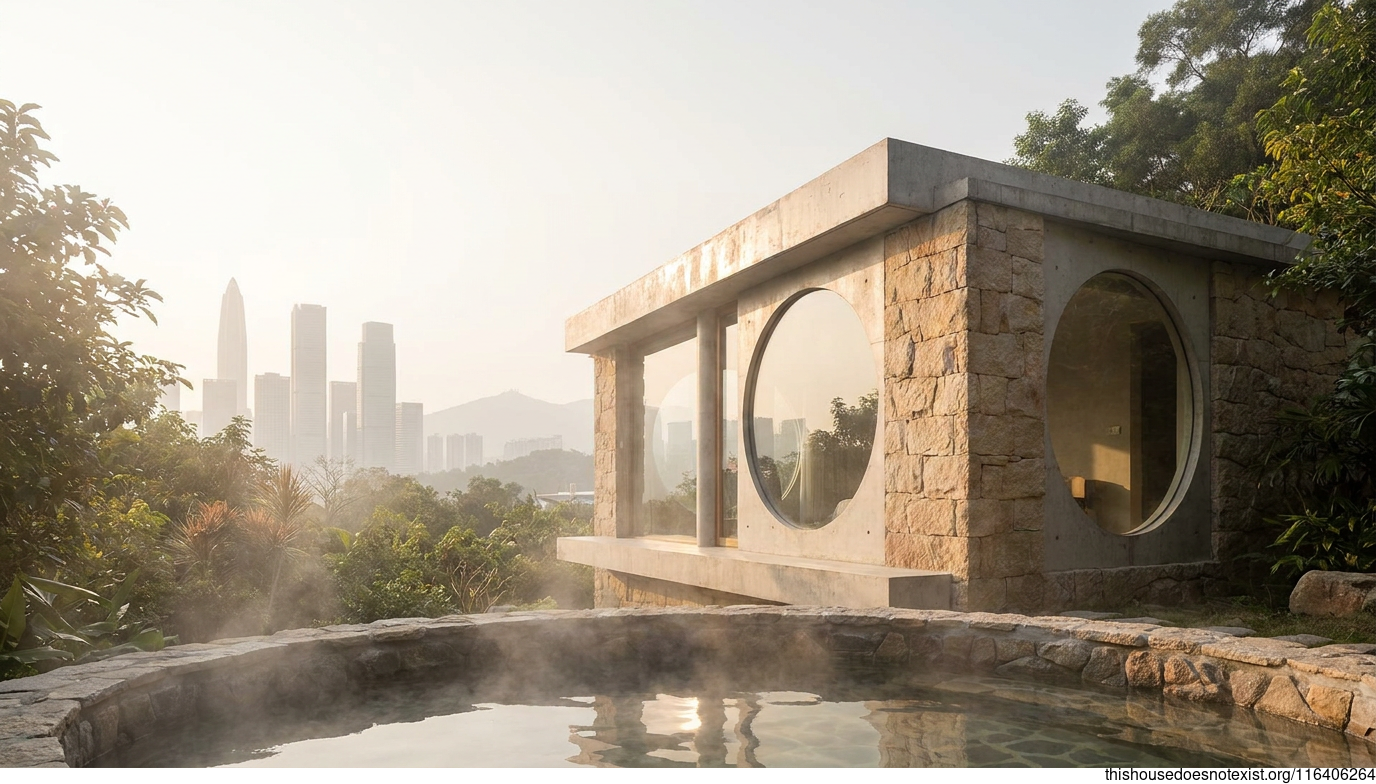 Modern Circular Glass Home Exterior
