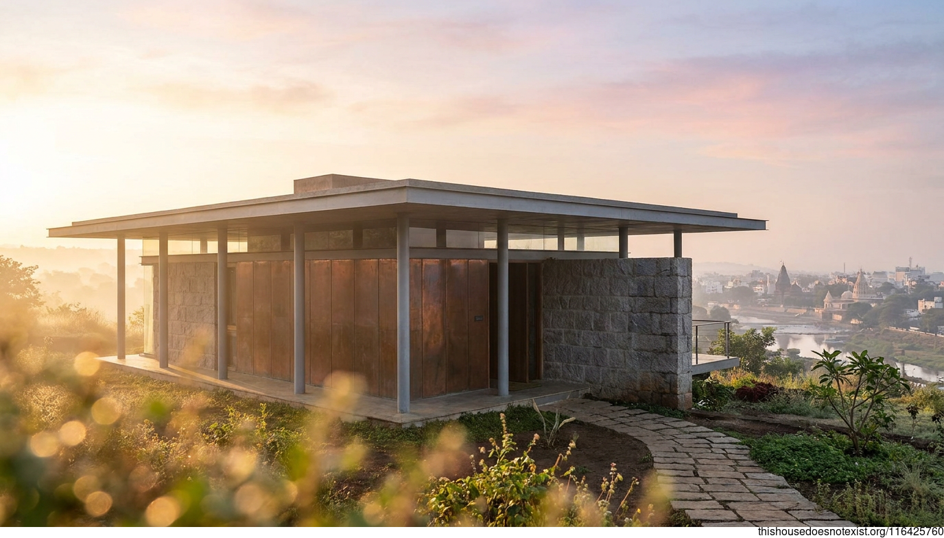 Mid-Century Modern Steel Sunrise Home