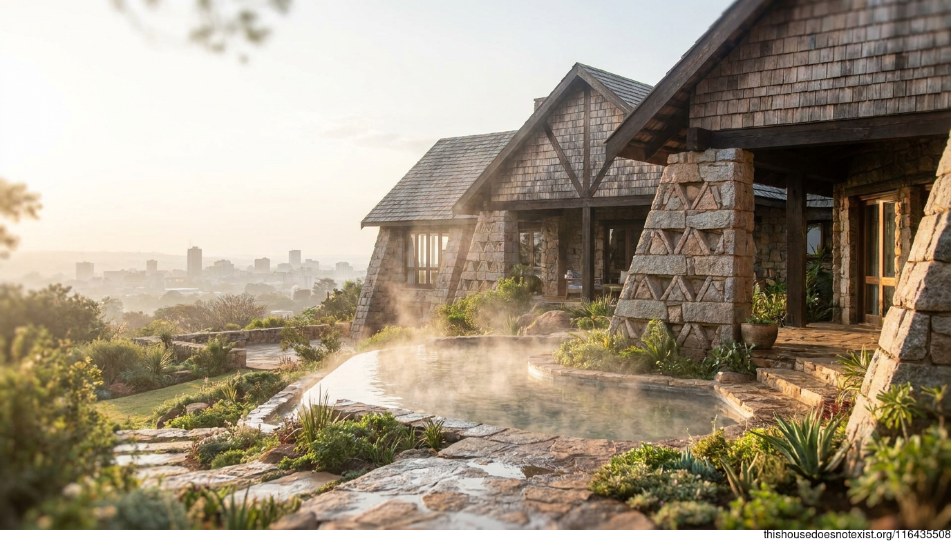 Triangular Granite Cedar Retreat