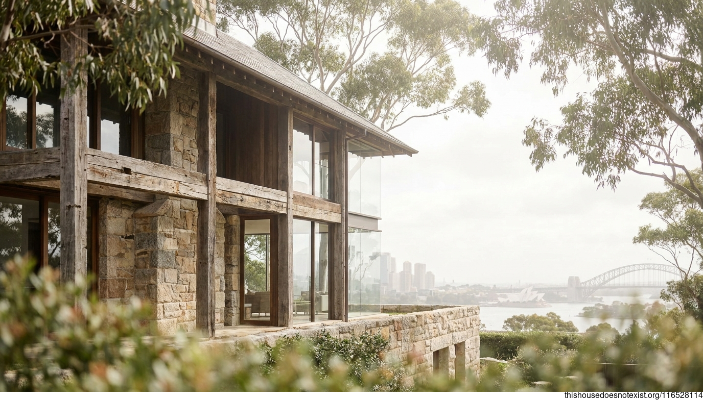 Modern Timber Granite House Sydney