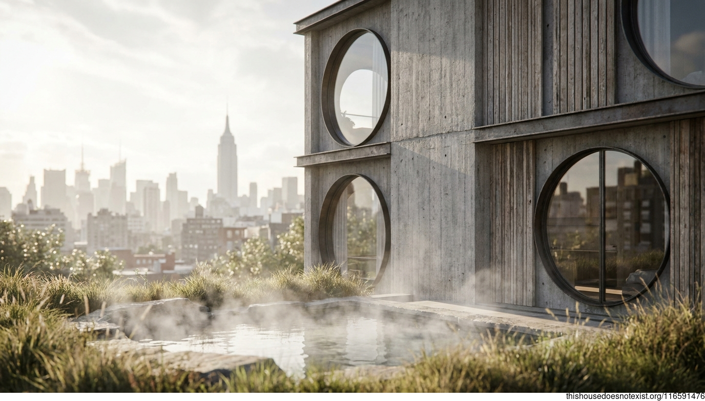 Brutalist Concrete Circle in New York