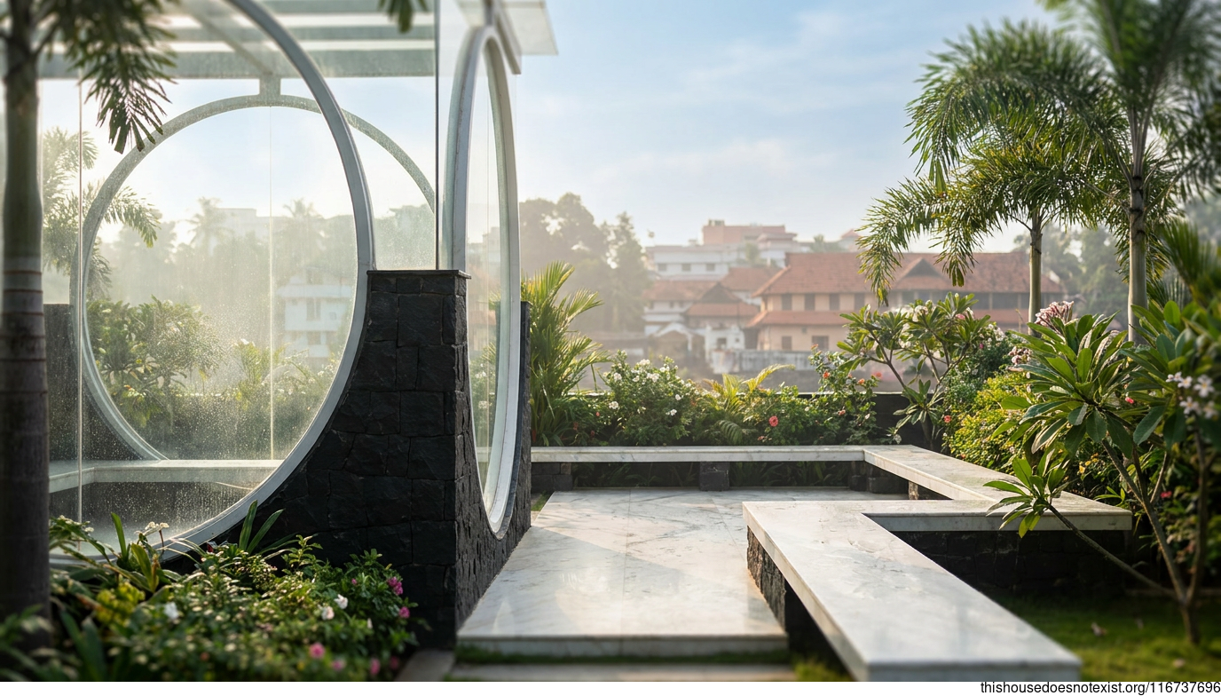 Modern Circular Garden in Thiruvananthapuram