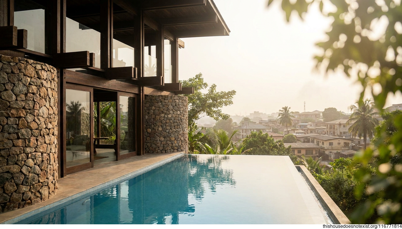 Tropical Minimalist Circular House, Onitsha, Nigeria