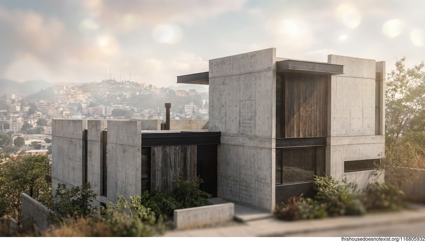 Brutalist Concrete House in Tegucigalpa