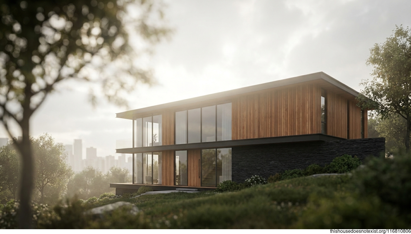 Mid-Century Minimalist Rectangular Modern House