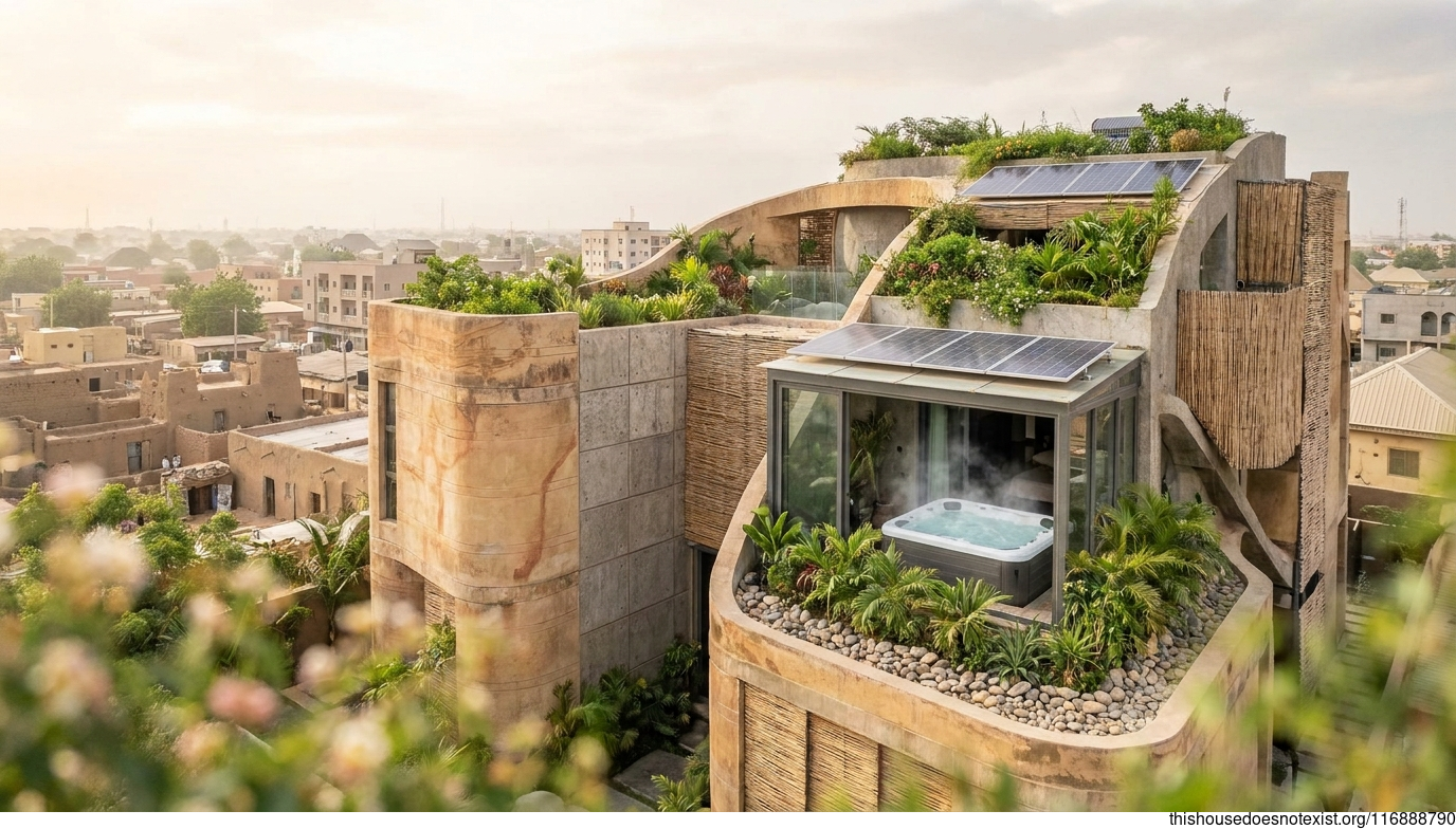 Curved Sandstone Kano Eco-Haven