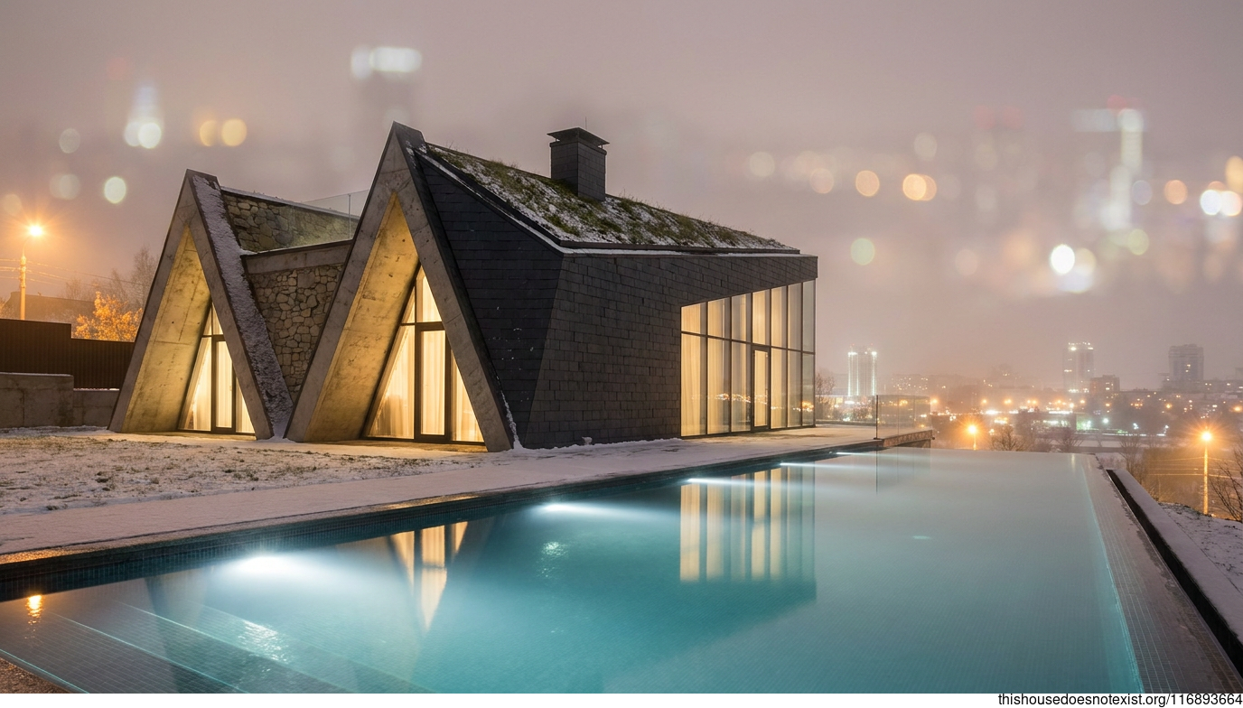 Sleek Triangular Stone Haven