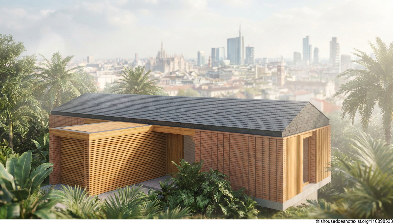 Tropical Minimalist Milan House Exterior