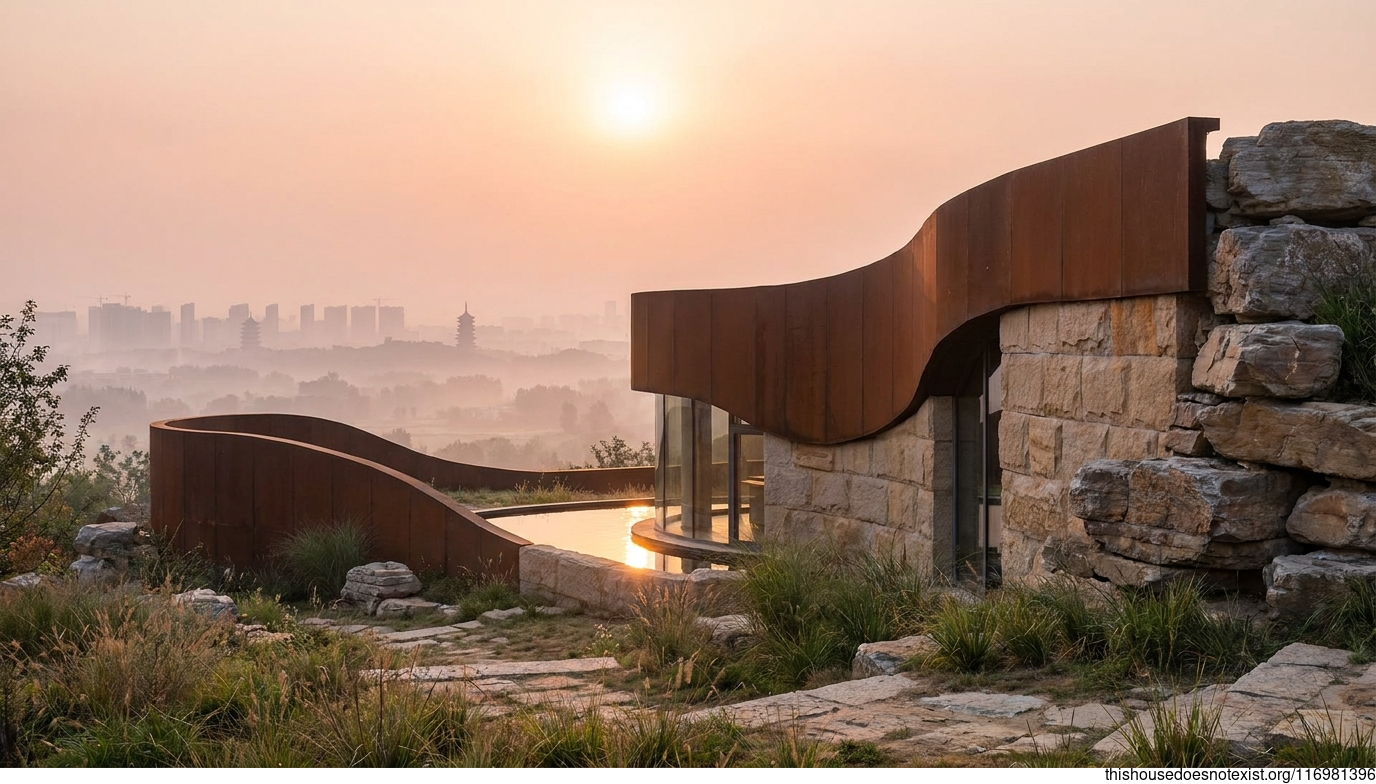 Corten Curves Over Xuzhou Sunrise