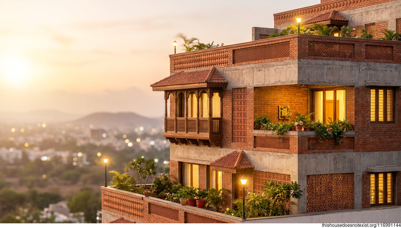 Polished Maximalist Brick House
