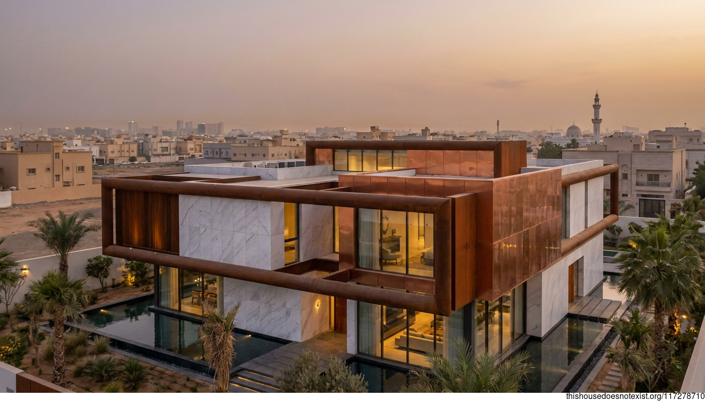Corten Steel Sunset in Jeddah