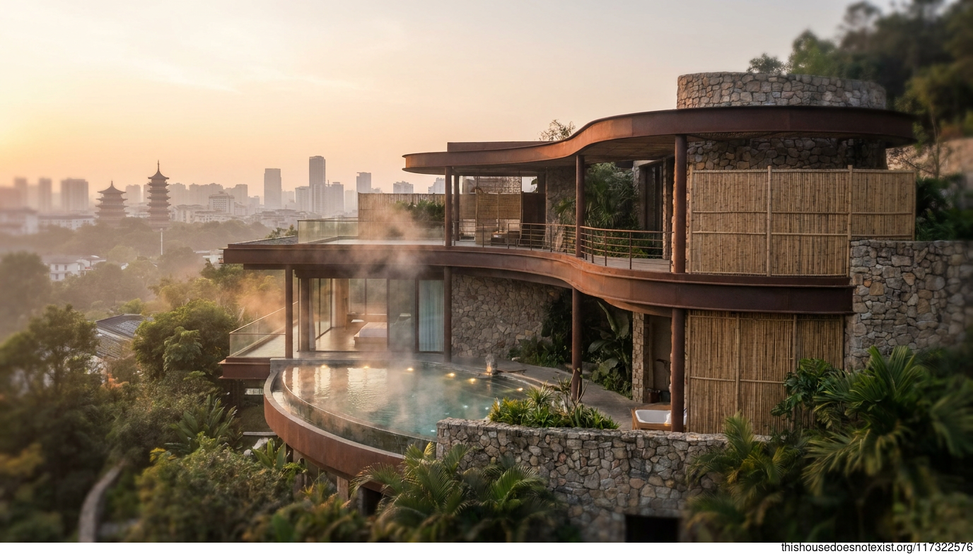 Modern Maximalist Retreat in Nanyang Sunset