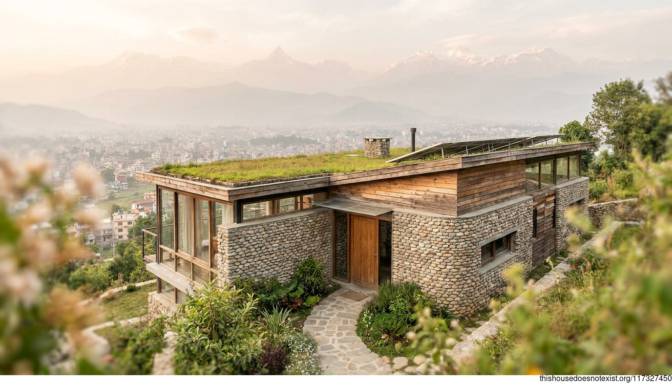 Modern Eco Minimalism in Kathmandu Rocks