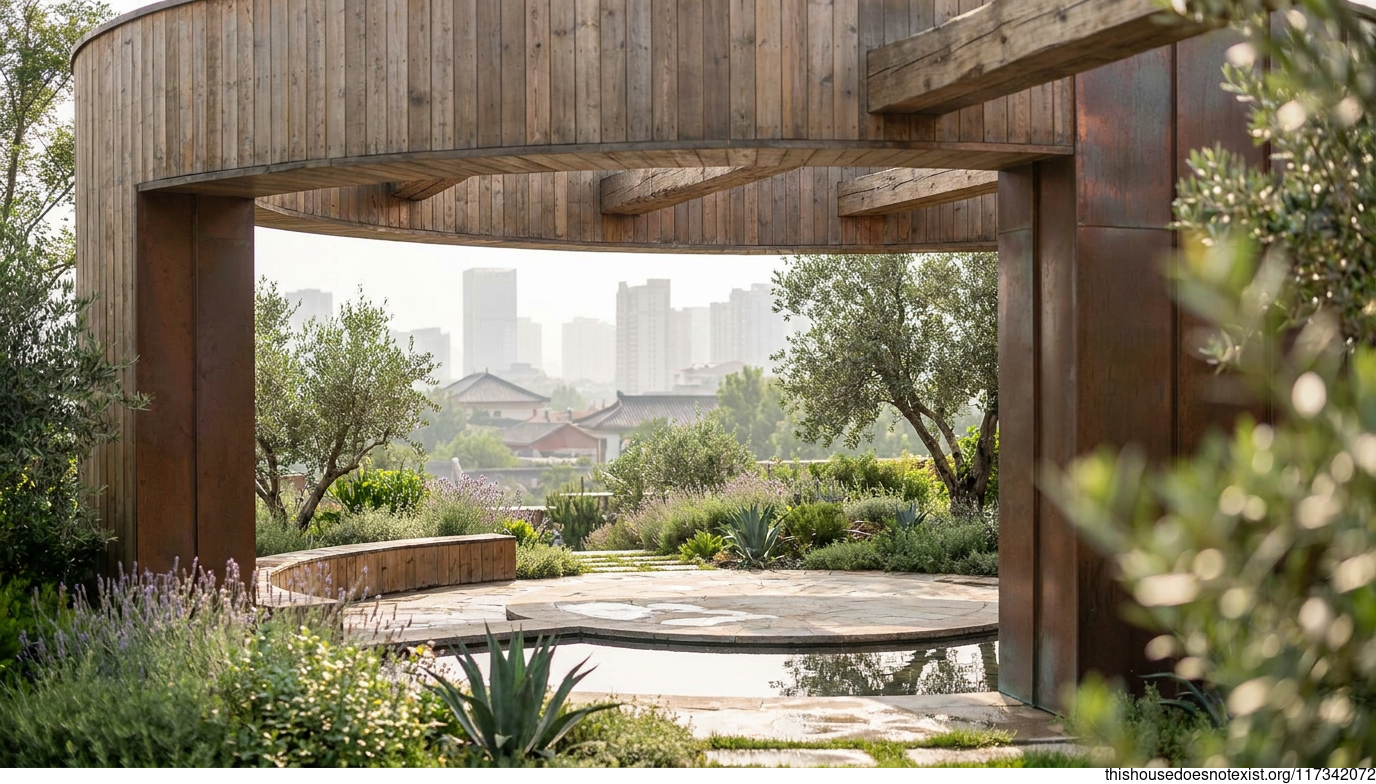 Mediterranean Modern Garden in Jinan, China