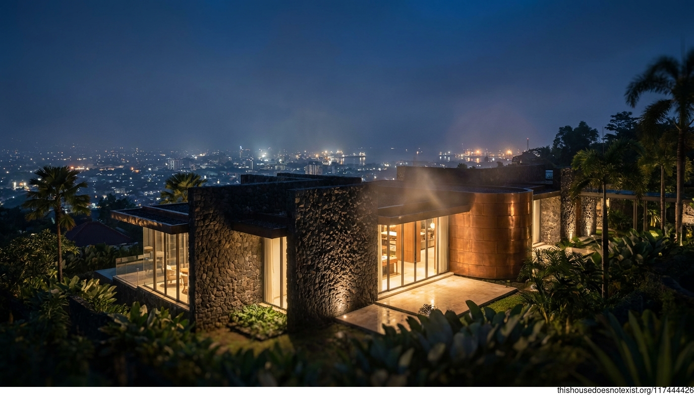 Circular Copper Mediterranean Night House