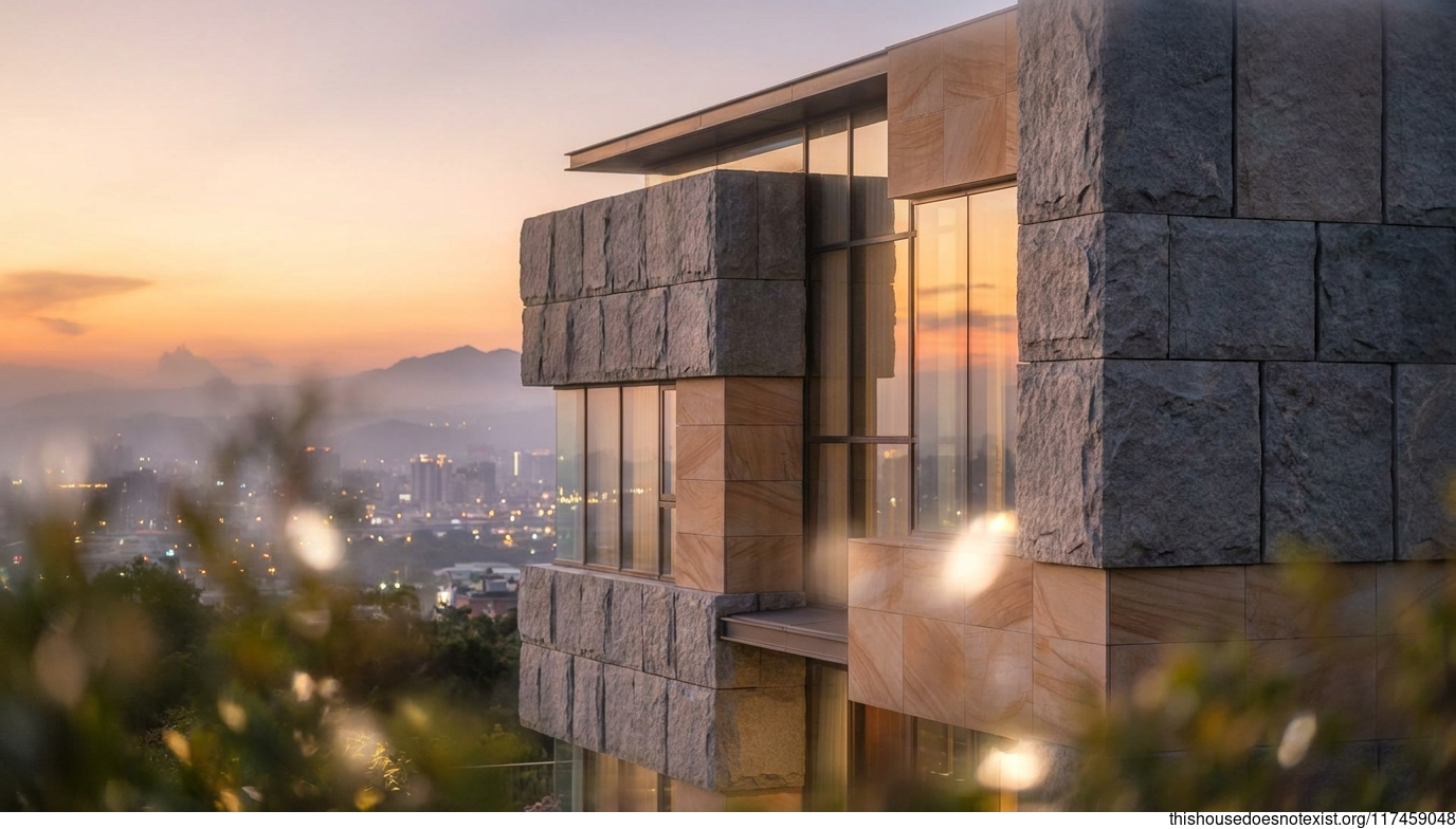 Modern Kaohsiung House at Sunset