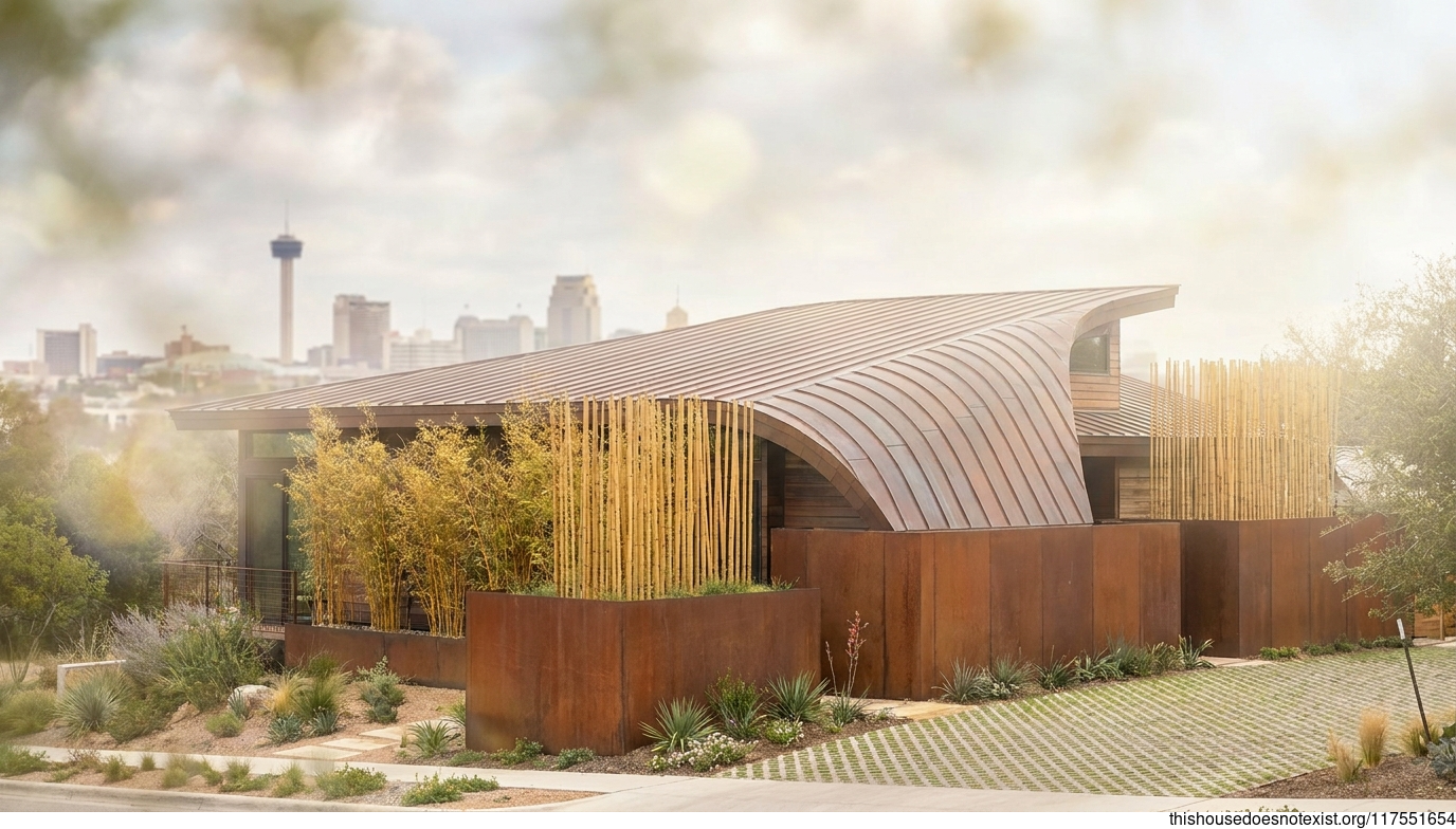 Curved Copper Eco-Haven, San Antonio