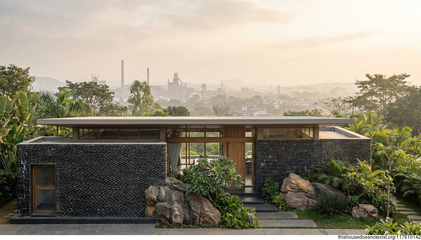Mid-Century Modern Slate Circle, Jamshedpur