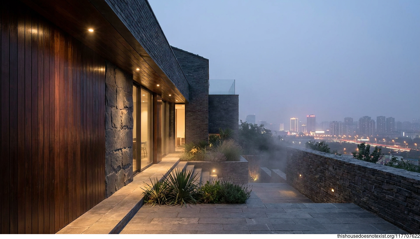Mediterranean Minimalist Nightscape, Shenyang, China