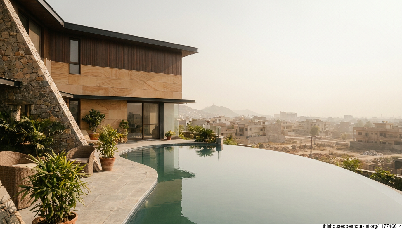 Peshawar Sandstone Triangular Industrial Retreat