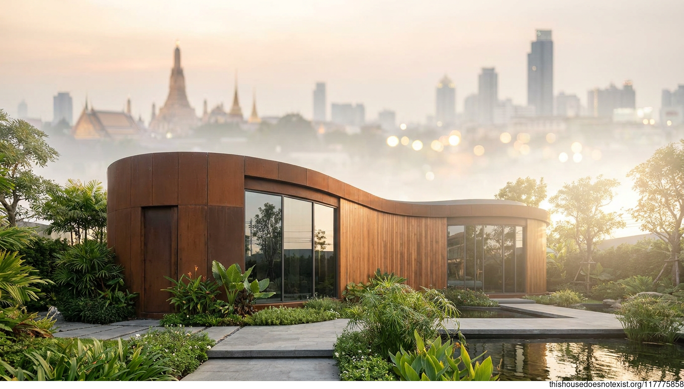 Curved Corten & Cedar