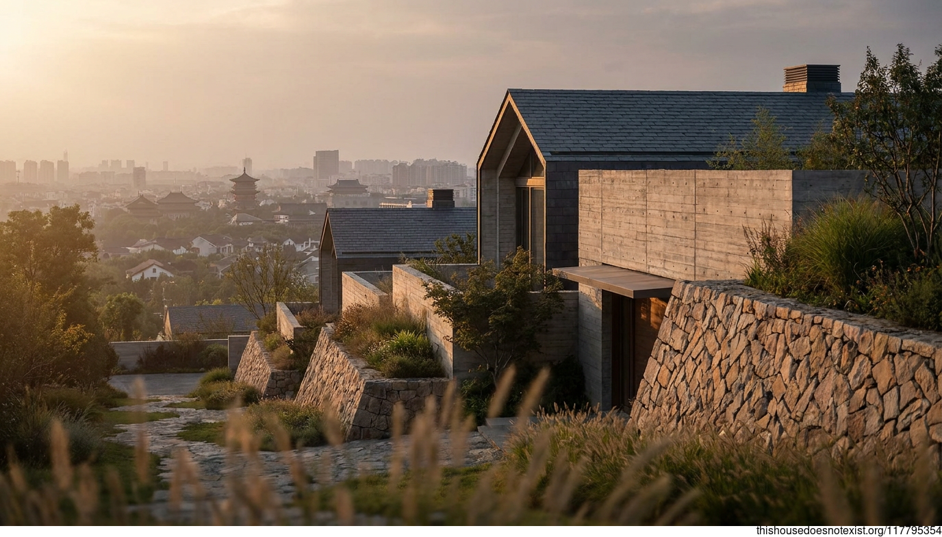 Modern Eco Triangular Retreat, Changzhou