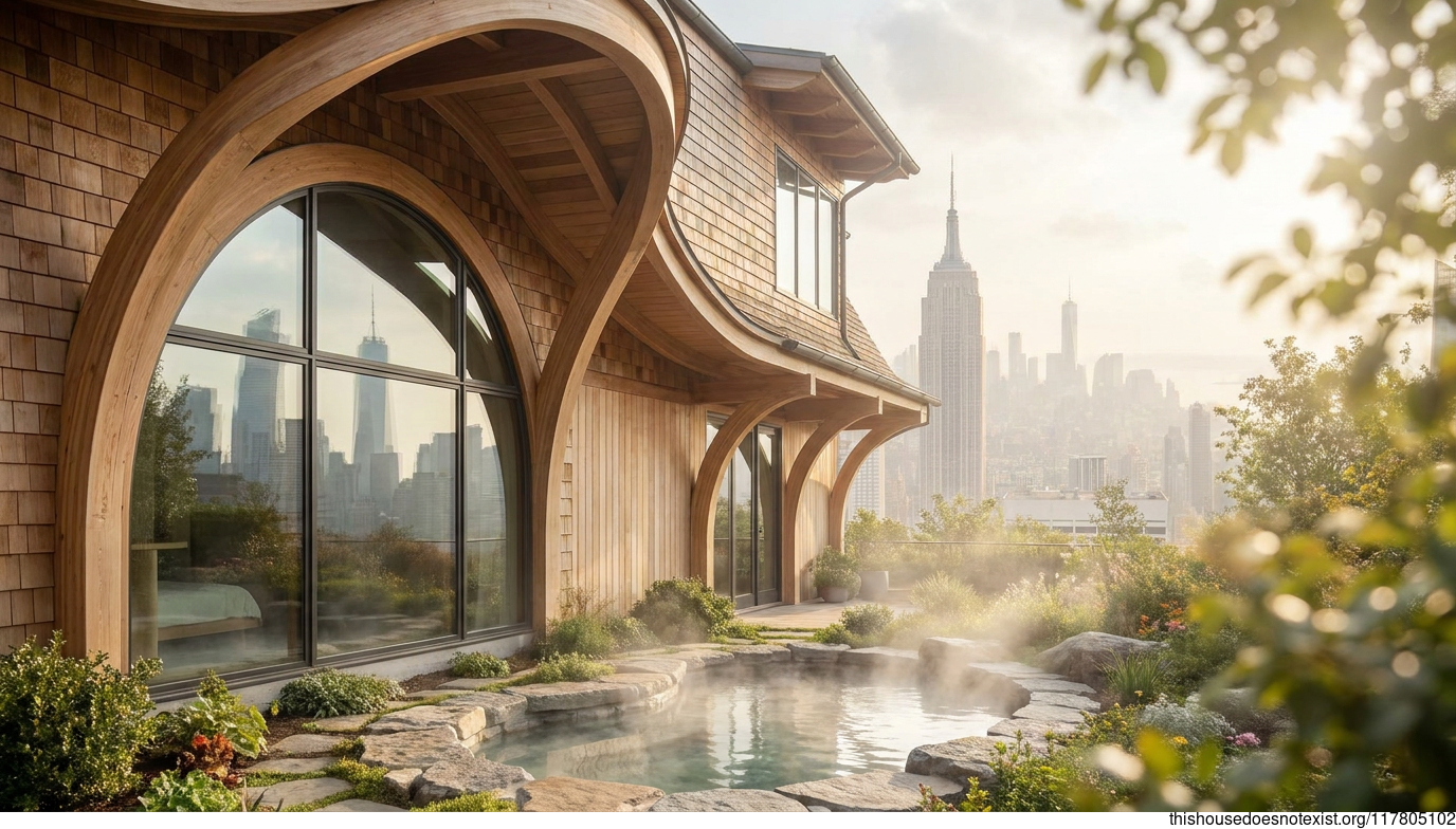 Cedar Curves Over New York Steam