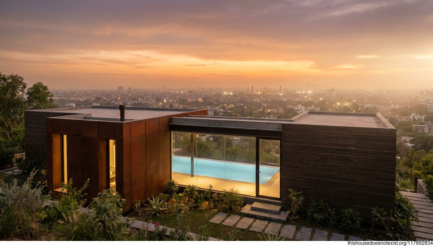 Corten Steel Serenity, Lahore Sunset