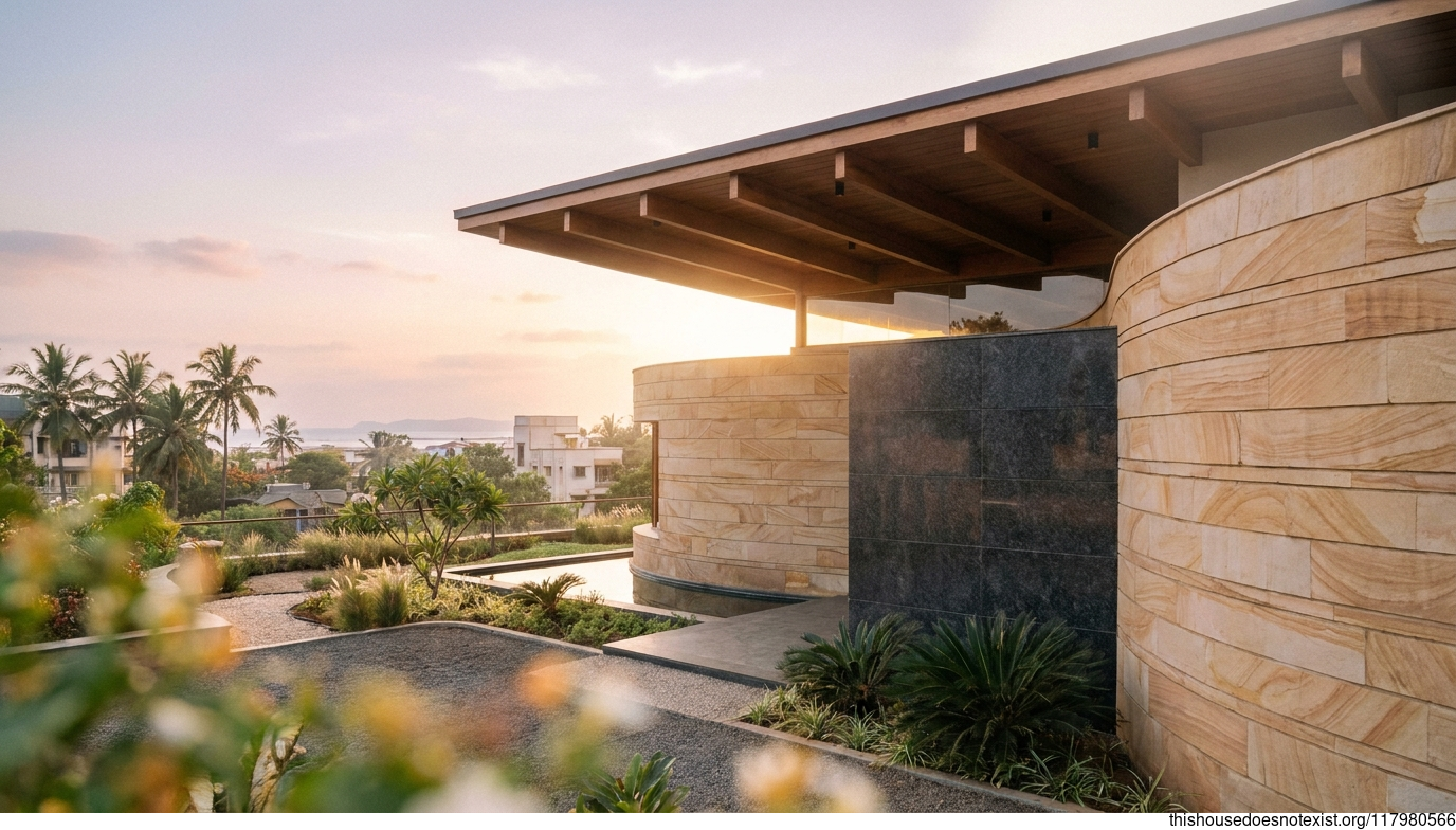 Curved Sandstone, Granite, Timber