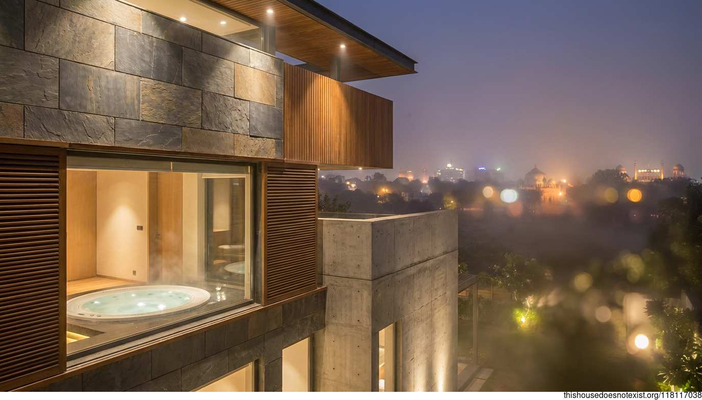 Timber, Concrete, Jacuzzi
