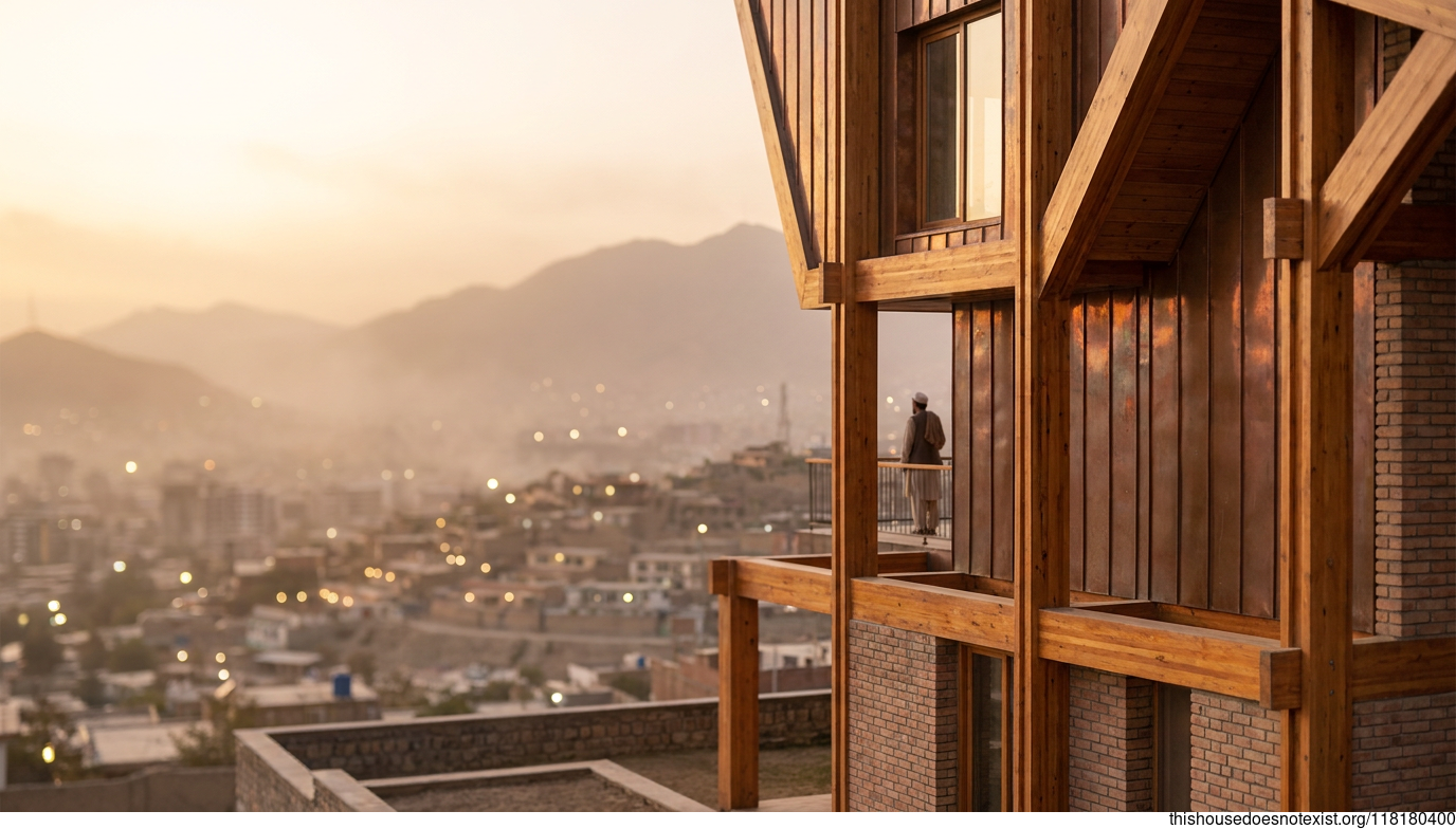 Futuristic Sunset Home in Kabul
