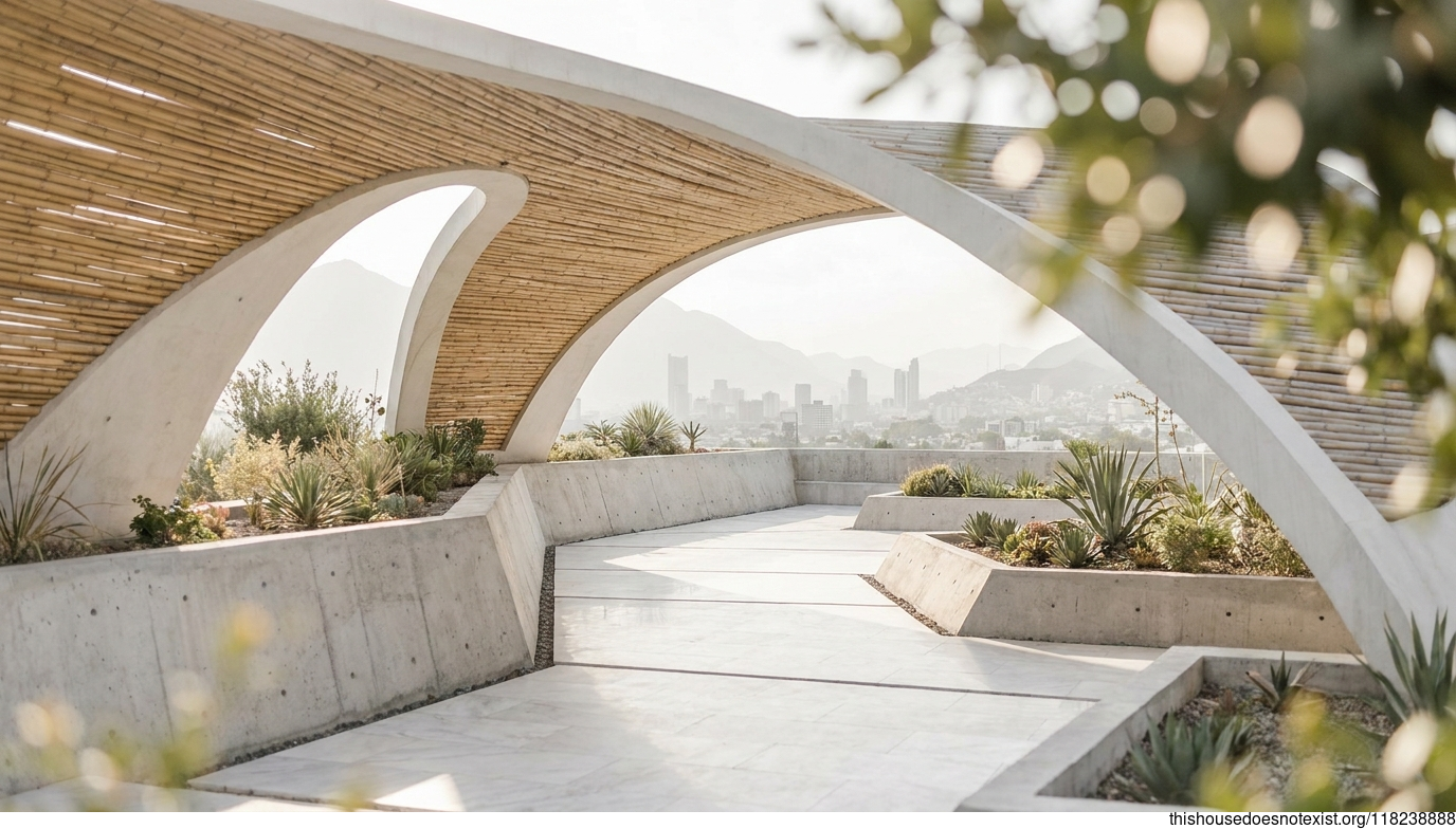 Monterrey’s Curved Marble Garden