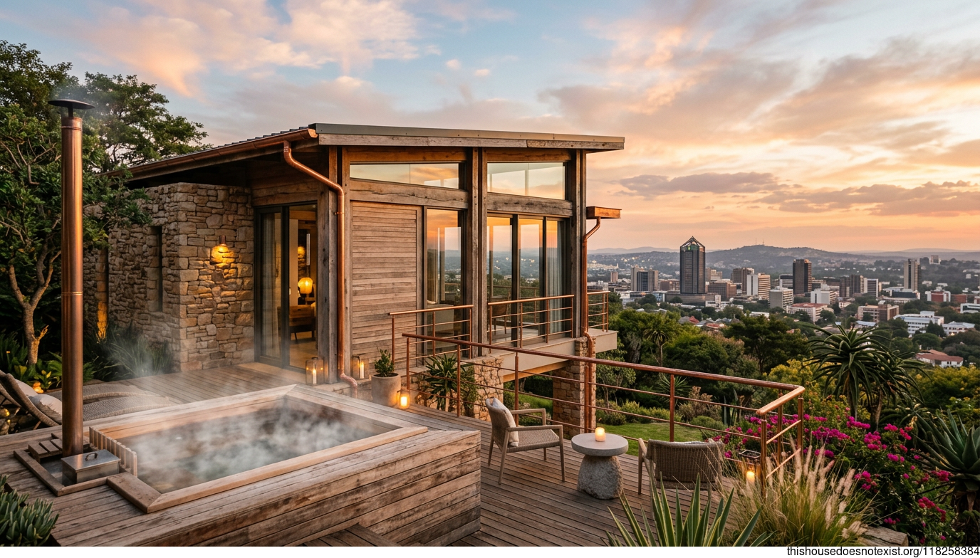 Mediterranean Minimalist Copper Sunset House