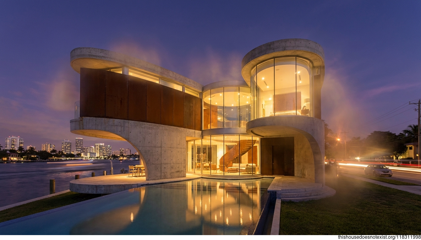 Futuristic Fort Lauderdale Fort in Circular Glass