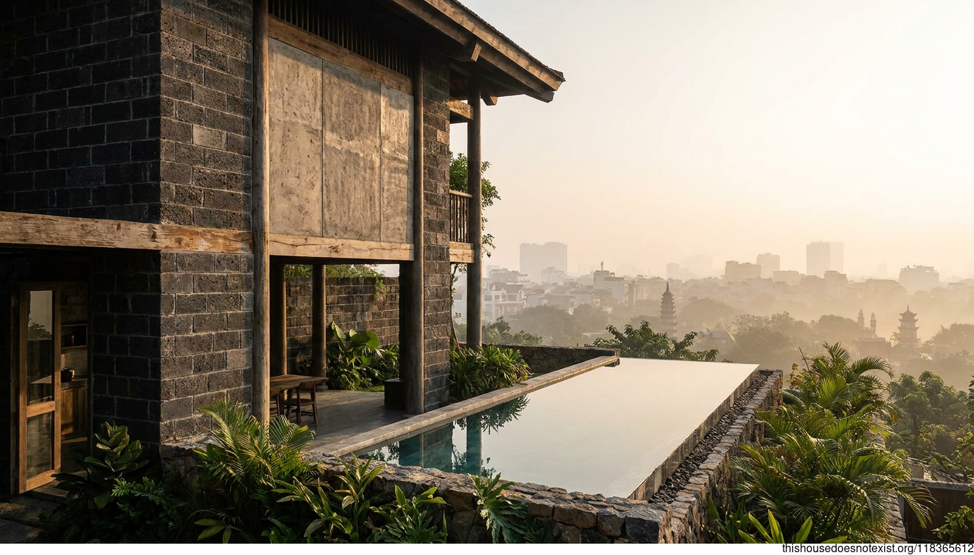 Hanoi sunrise stone-timber infinity residence